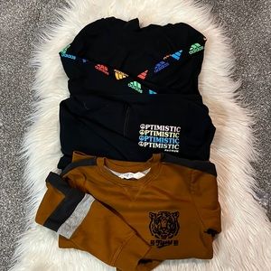 Boys sweatshirt bundle - H&M, adidas, pacsun, like new!